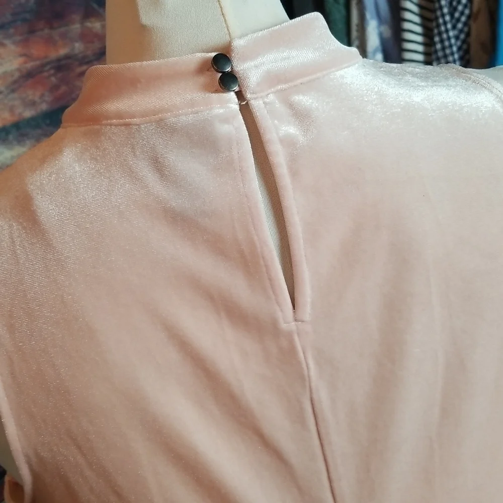 WORTHINGTON | Pink Velvety Sleeveless Dress